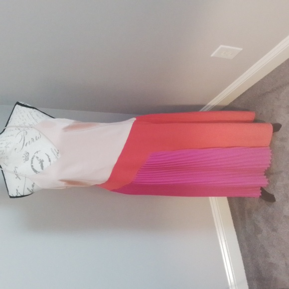 Cushnie for Target Colorblock Pleated Midi Dress - 8 - Picture 8 of 14